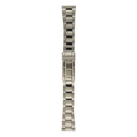 Watch Band Oyster Style Link Stainless Steel Fold-Over Buckle Metal Mens 20mm