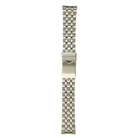 Watch Band Mens Metal Stainless Steel Plated Curved Ends 20mm