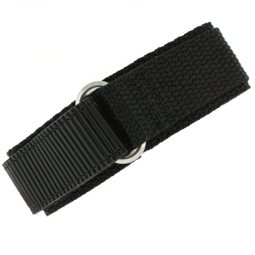 Invella 20mm Velcro Nylon Watch Strap (Black) | Invella