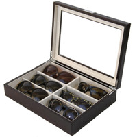 Eyeglass Case for 6 glasses by TechSwiss - Top View Open