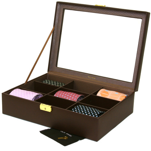 Tie Case in Espresso Brown Tie Box Case Tech Swiss