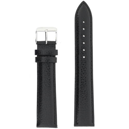 Black Leather Long Watch Band Long Calfskin Watch Straps TechSwiss