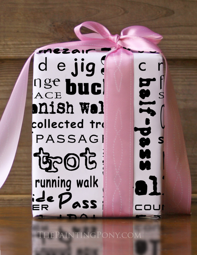 Horse Themed Birthday Gift Wrapping Paper The Painting Pony