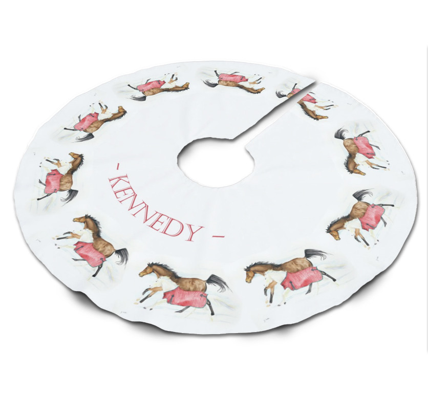 Horse Christmas Tree Skirt 