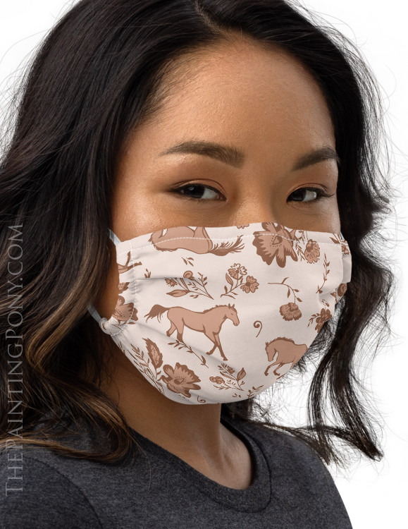 Horse Head Camo Pattern Face Mask Coverlet The Painting Pony