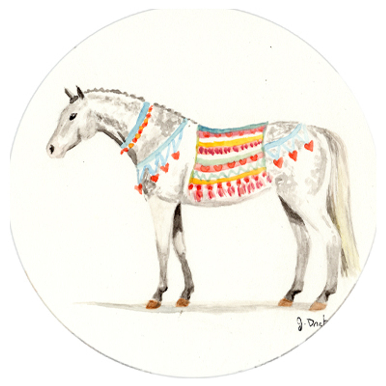 Dapple Gray Heart Pony