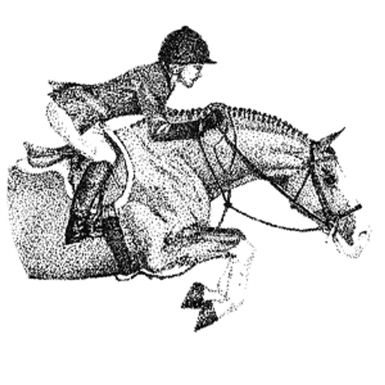Hunter Pony Pointillism Art