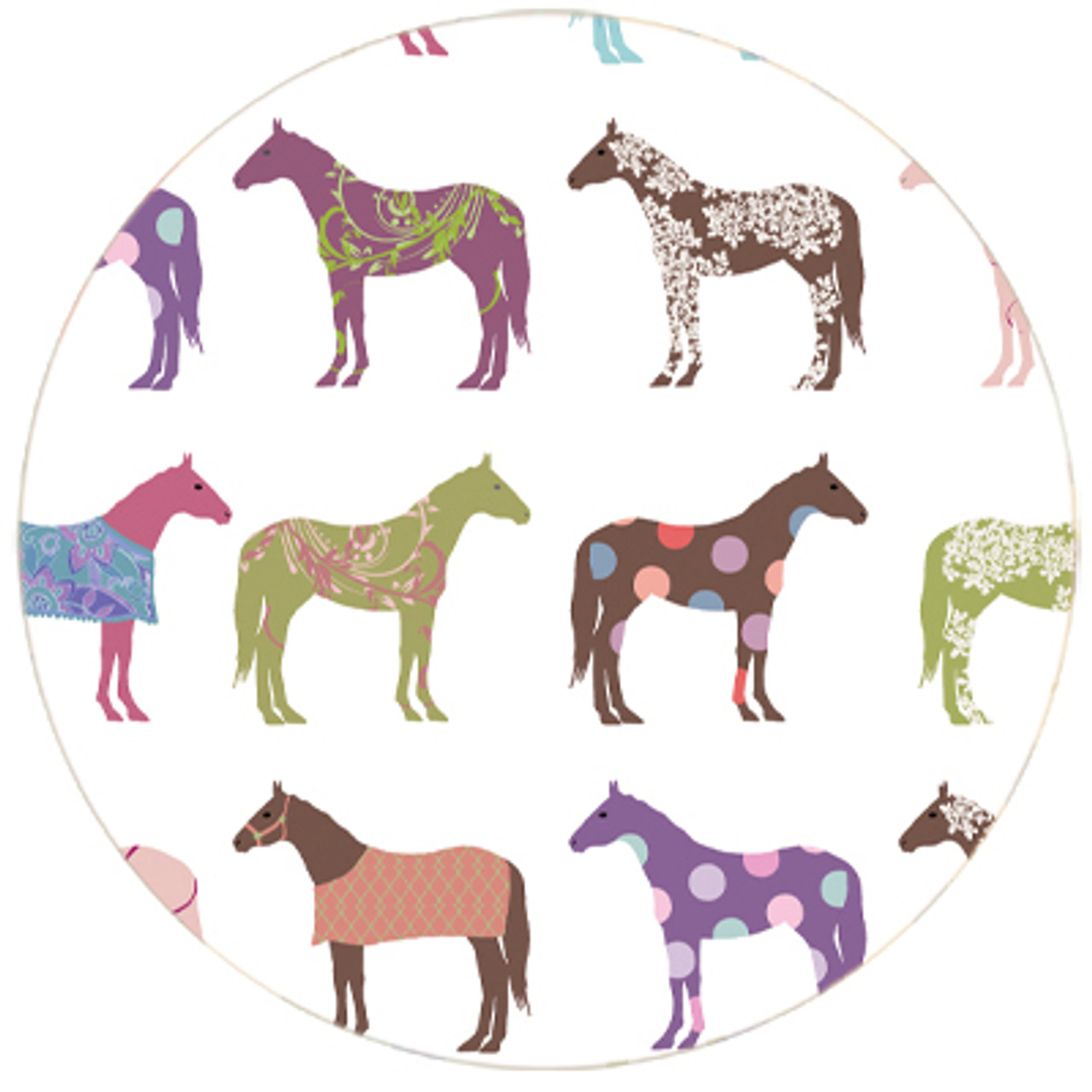 Colorful Fun Horse Pattern