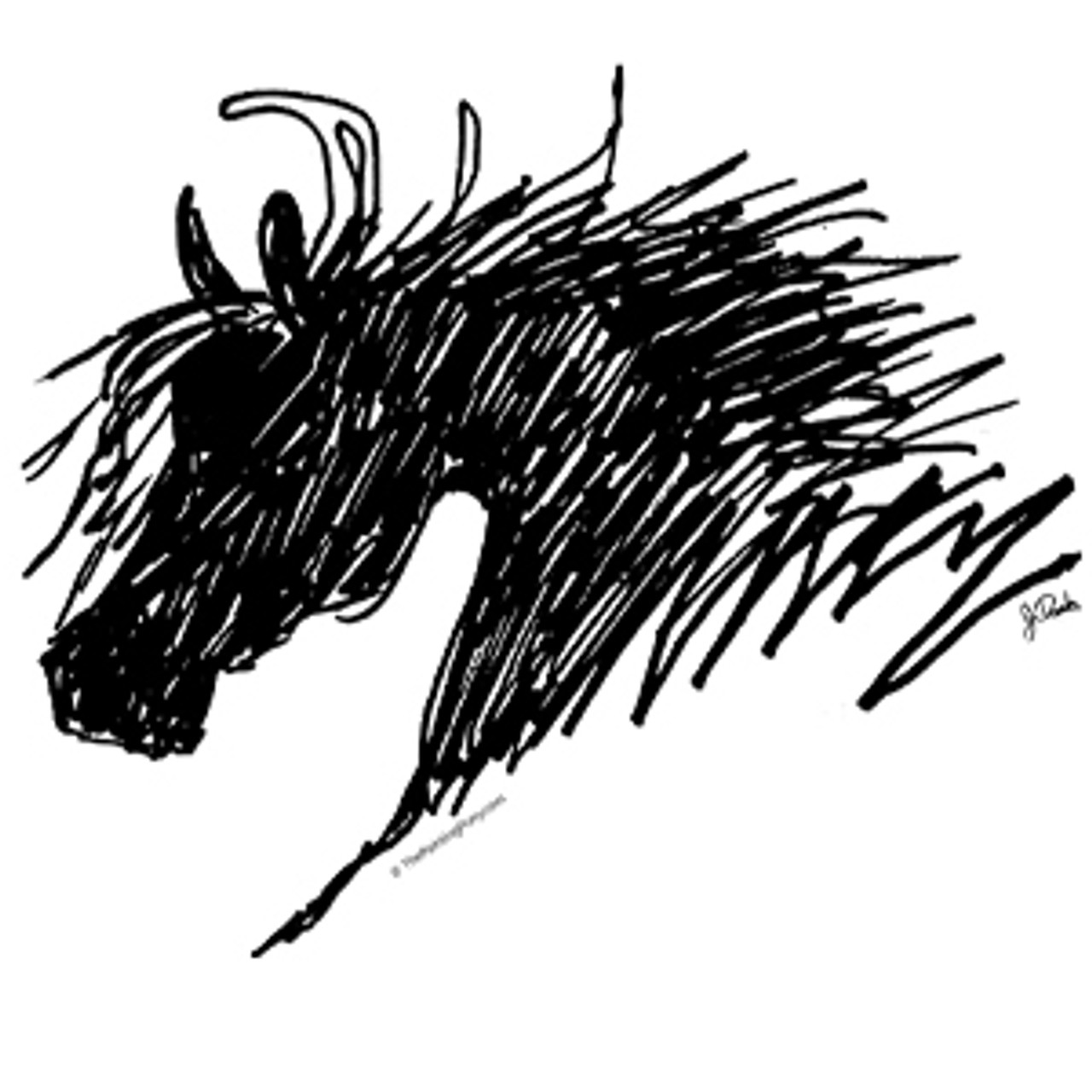 Abstract Horse Head Art