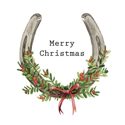Mistletoe Horse Shoe Art