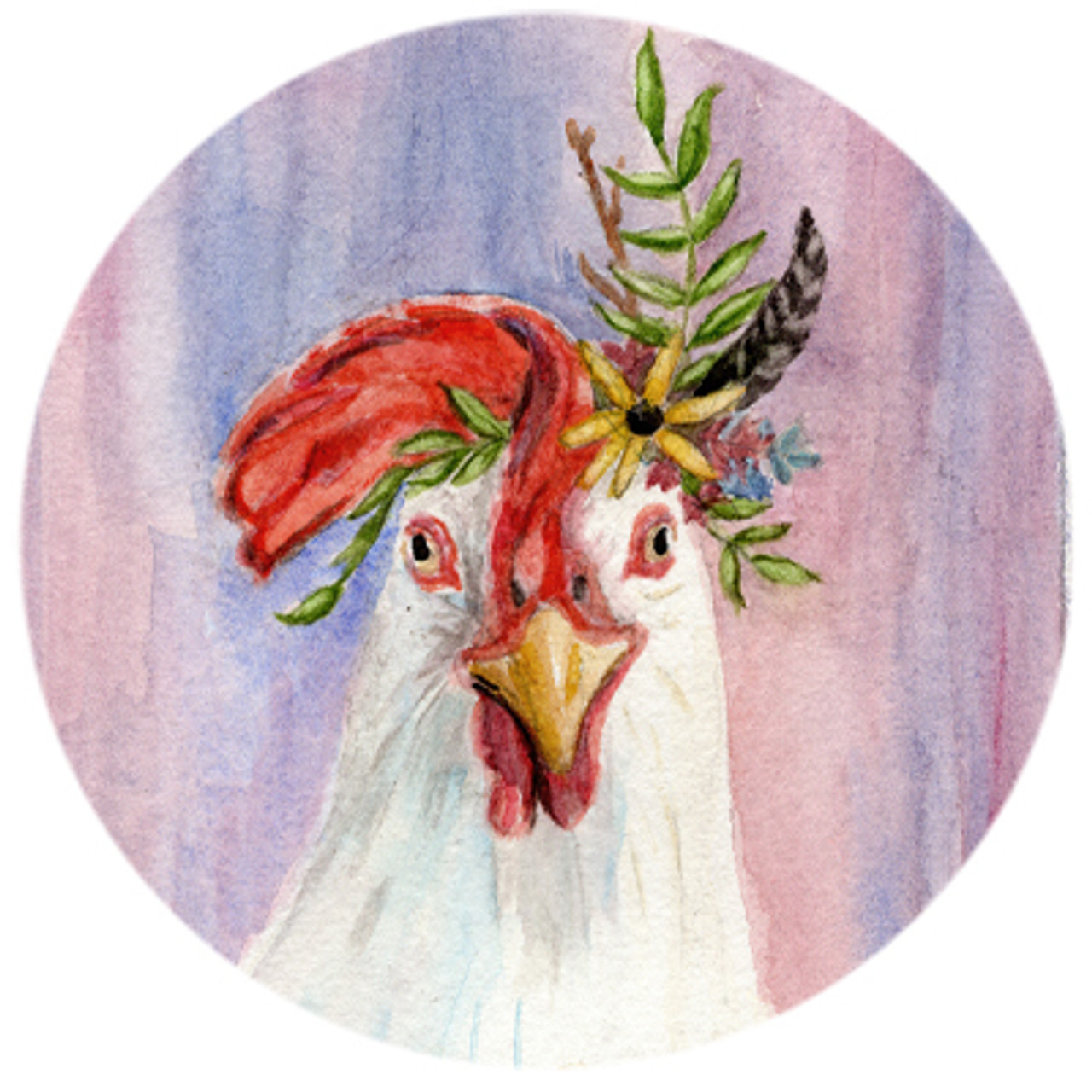 Bohemian Chichen Art Watercolor