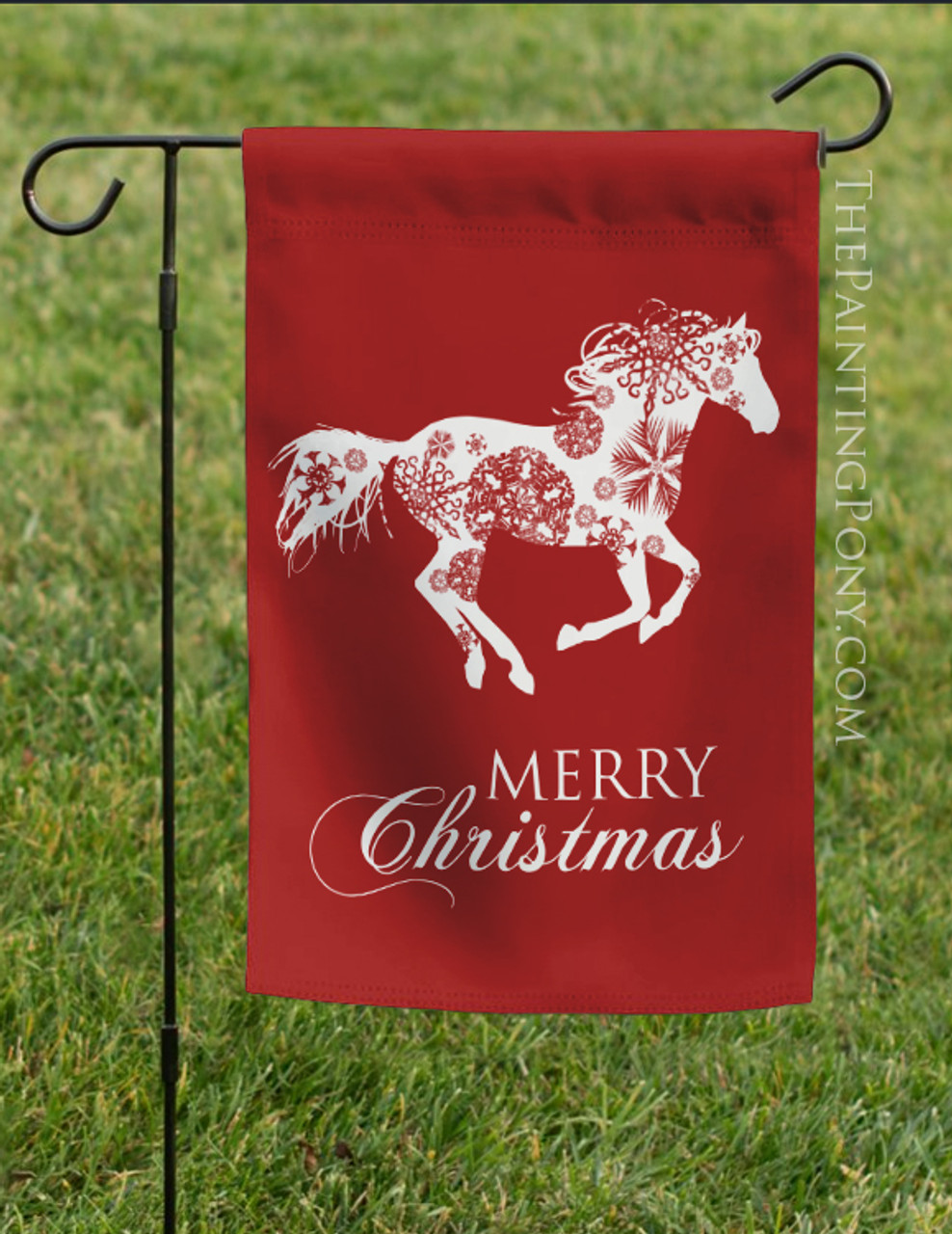 Snowflake Horse Equestrian Christmas Leggings - The Painting Pony