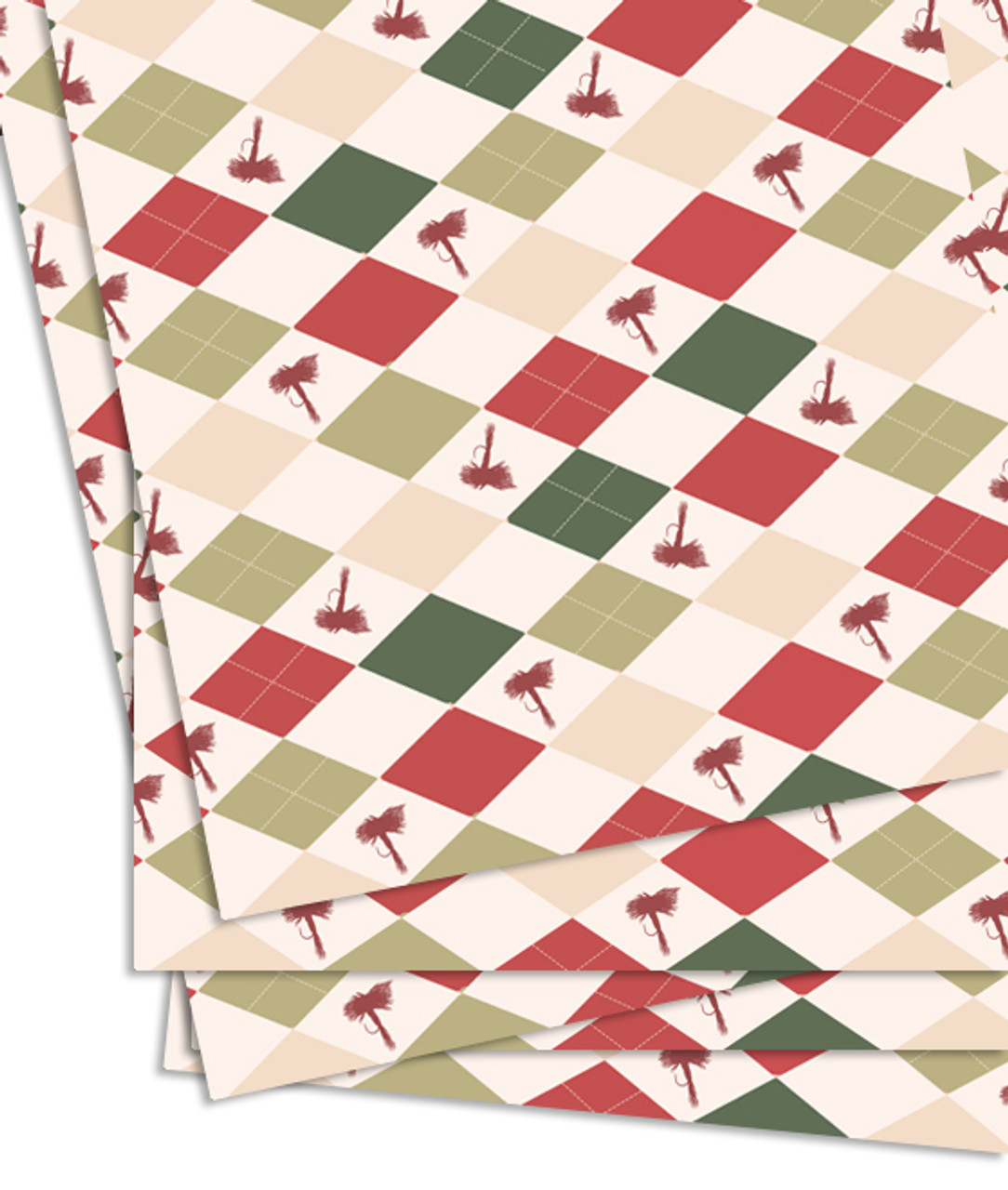 Vintage Harlequin Horse Christmas Gift Wrapping Paper - The