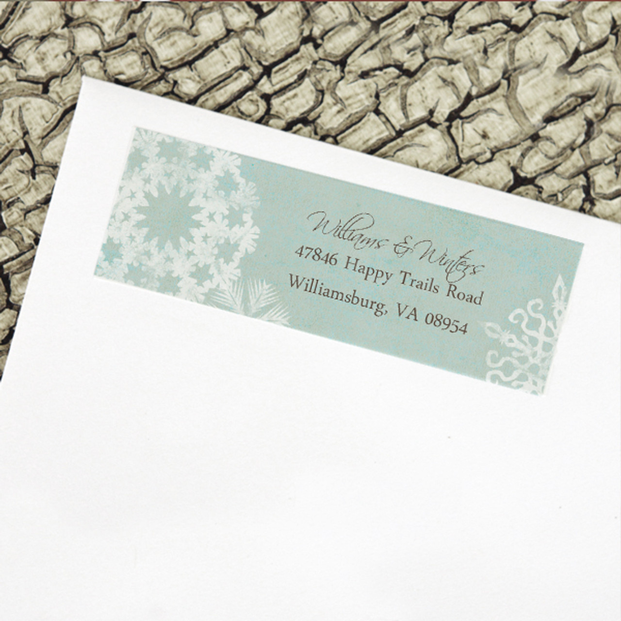Winter Snowflakes Wedding Return Address Labels - The Painting Pony