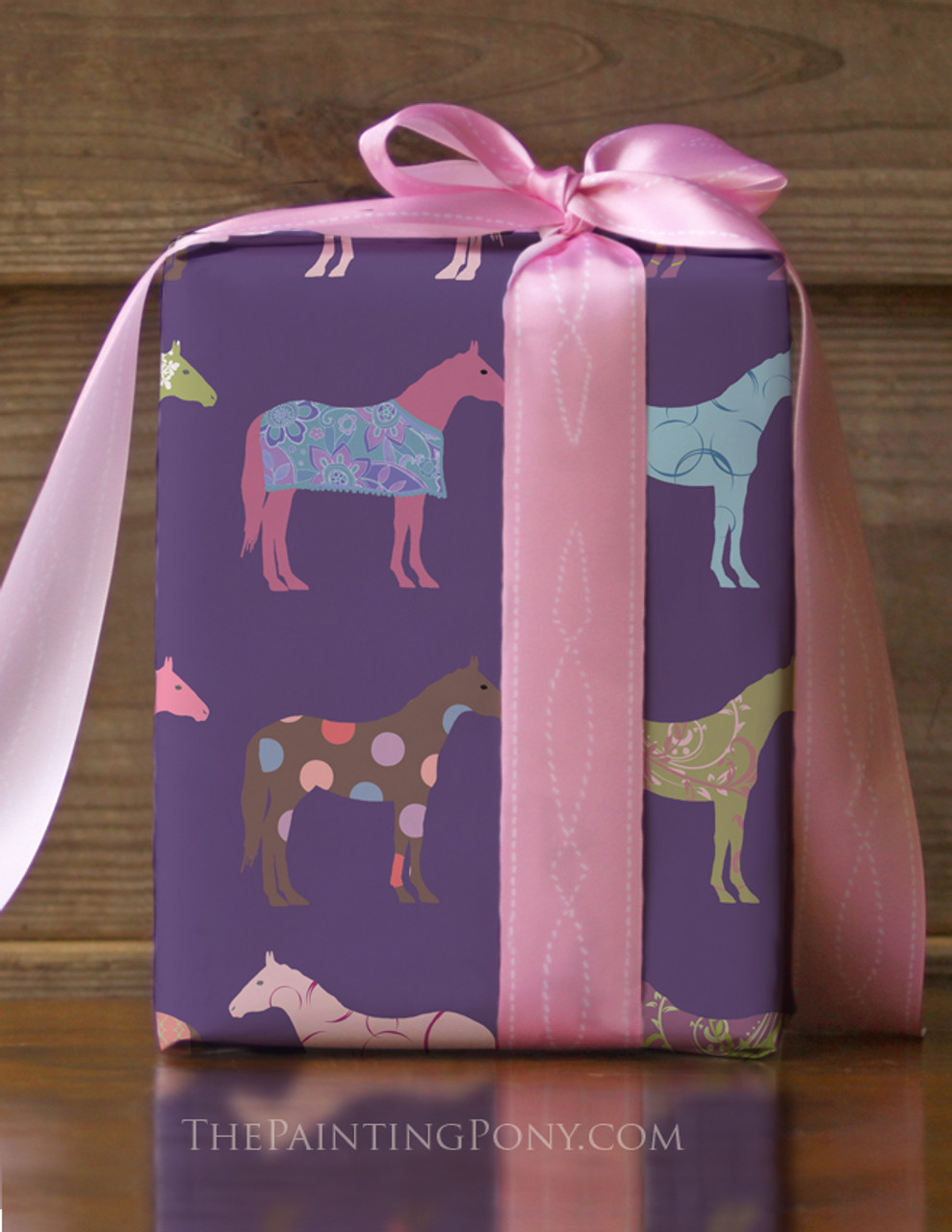 Colorful Horse Pattern Birthday Party Pony Gift Wrapping Paper