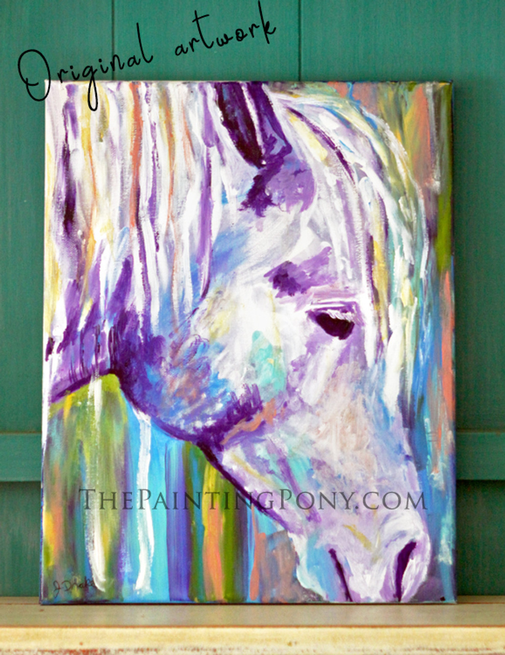 Original Horse Head Acrylic Painting Imagine 11x14 Stretched Canvas - The  Painting Pony