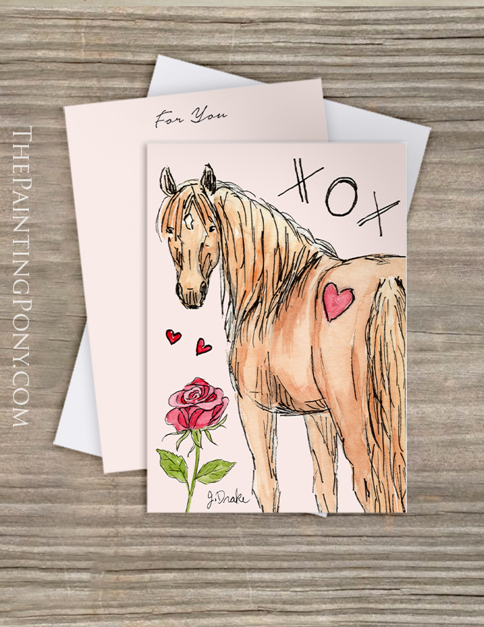 Whimsical Heart Horse Wedding Envelope Seal or Favor Stickers - The  Painting Pony