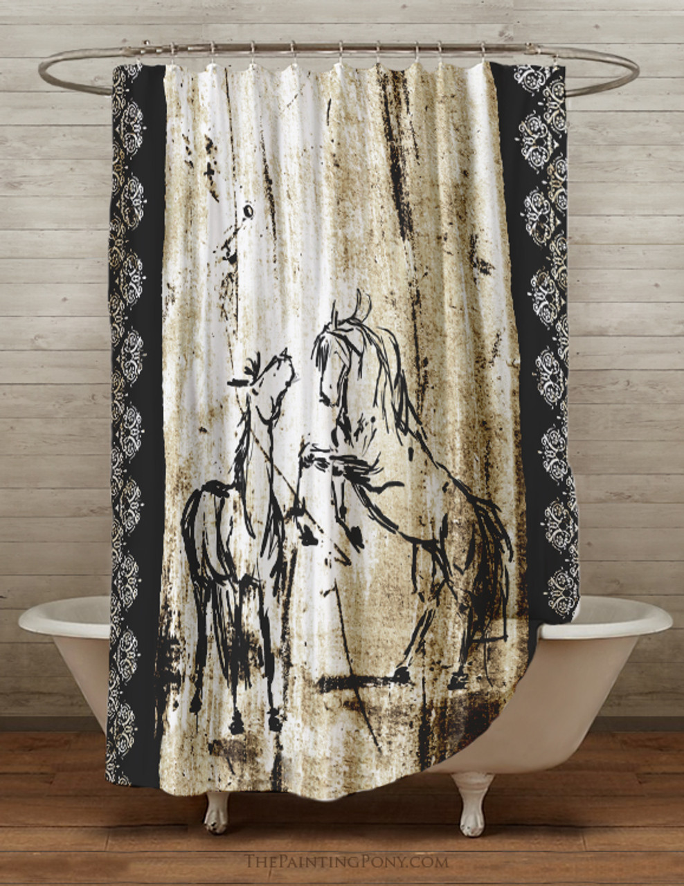 horse shower curtain