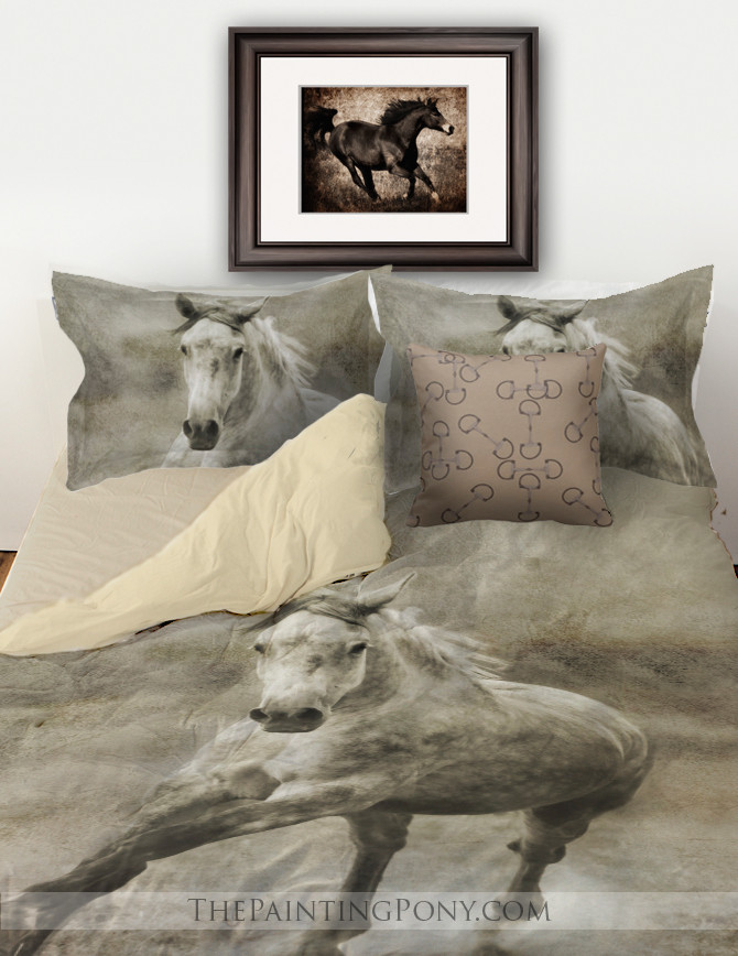 Rustic Galloping Horse Bedding Set The Painting Pony