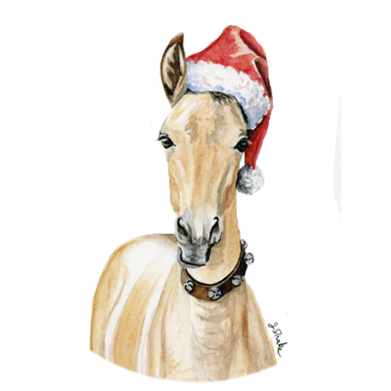 Santa Foal Watercolor