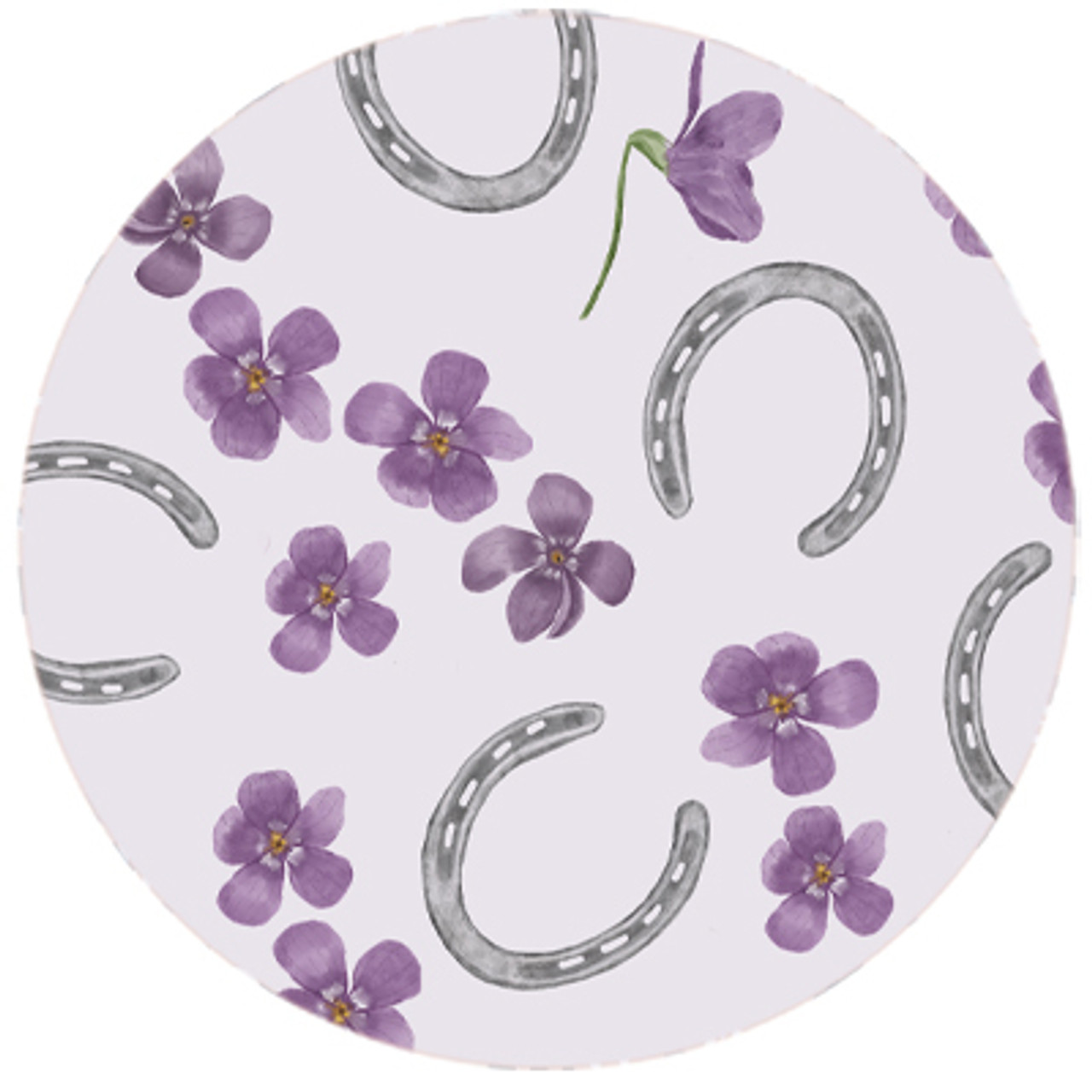 Spring Horse Shoes and Violets