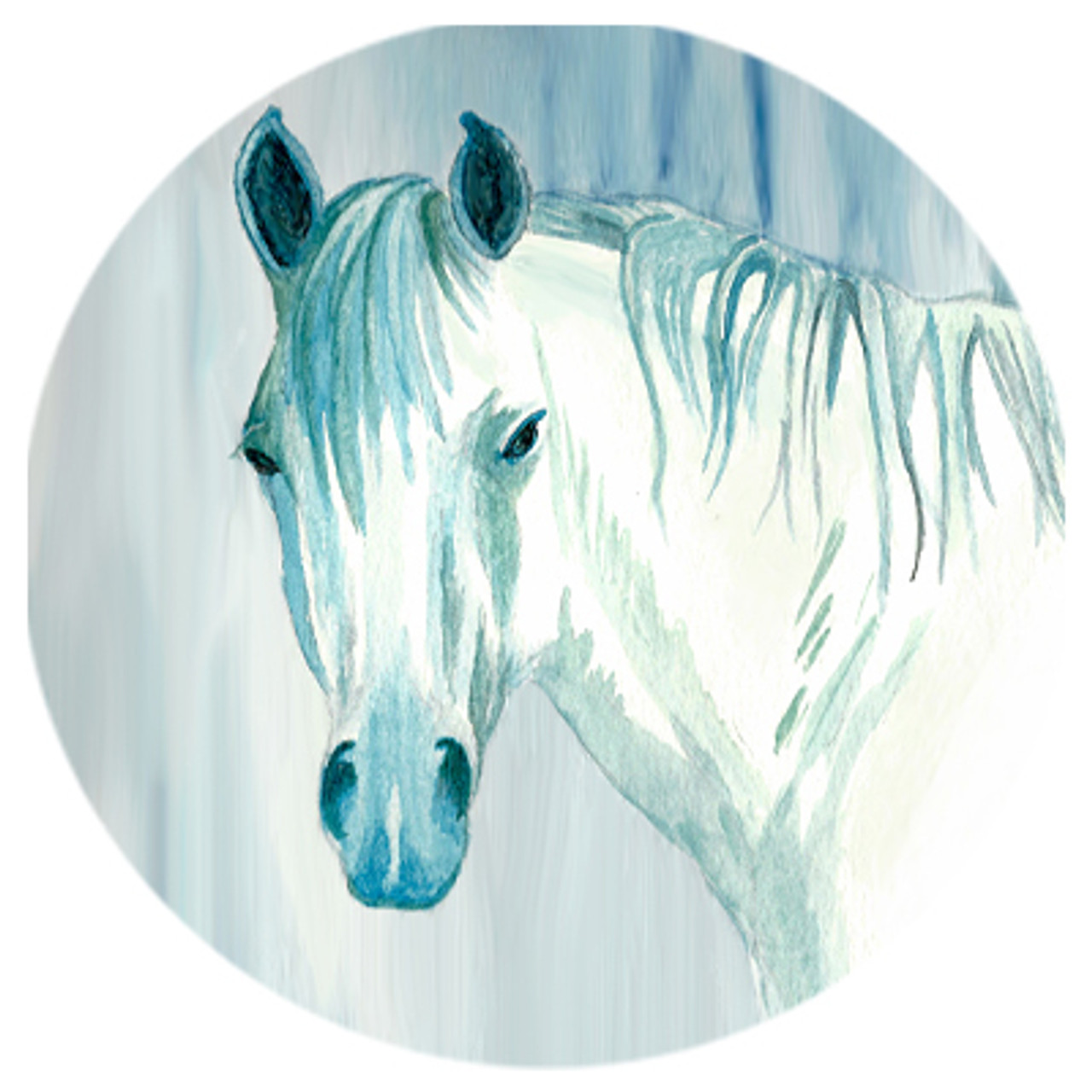 Blue Mare Watercolor
