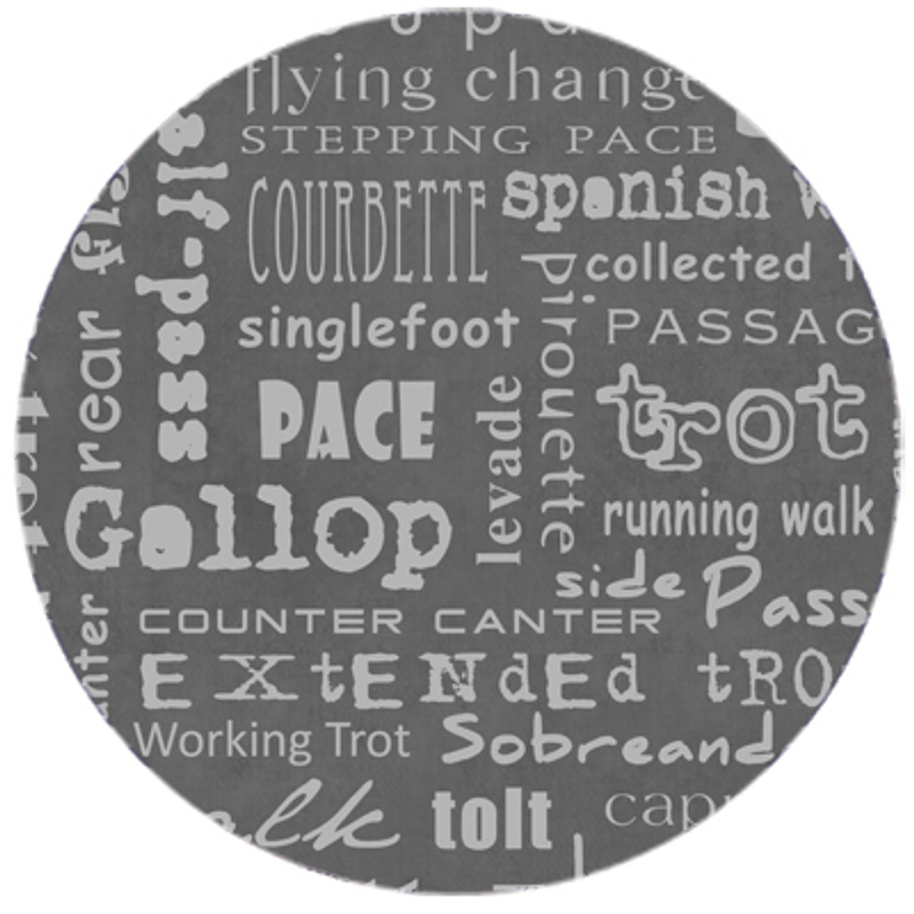 Horse Gaits Typography