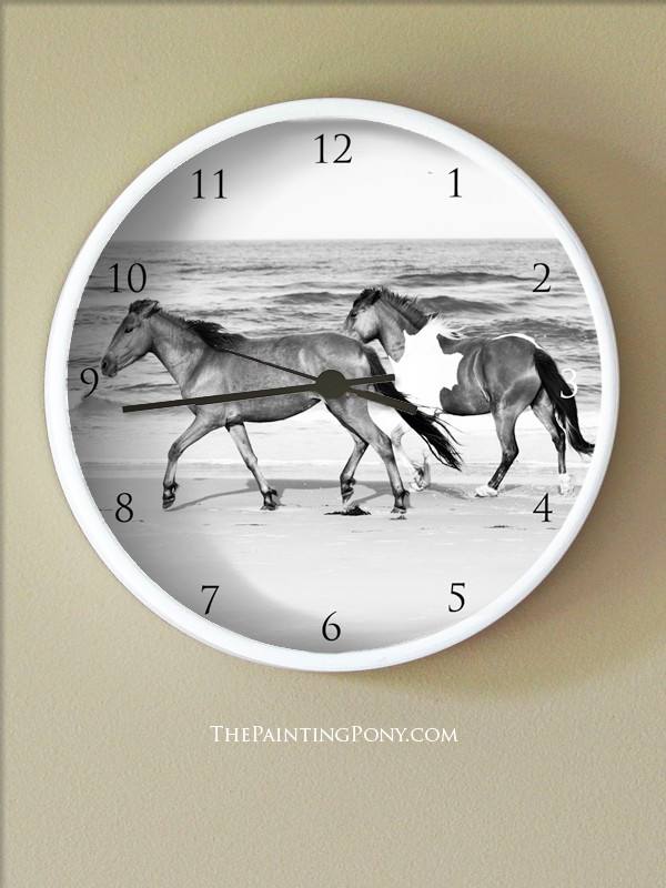 Rustic Horse Head Wall Clock The Painting Pony