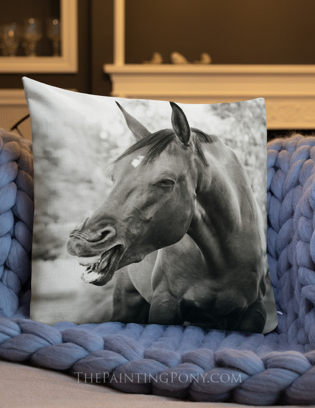 Equine Cashmere Pillow - Mocha main image 0