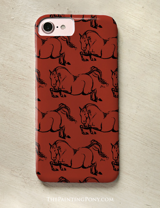 Curious Black Horse Equestrian Phone Case The Painting Pony
