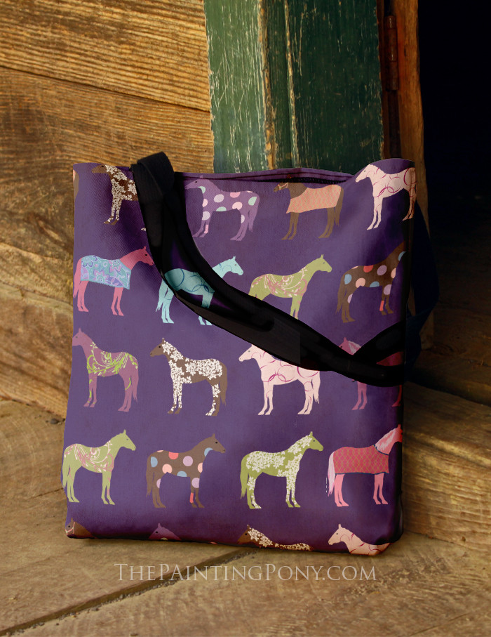 Fun Horse Pattern Equestrian Lunch Bag - The Painting Pony
