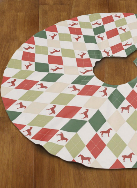 Horse Christmas Tree Skirt 
