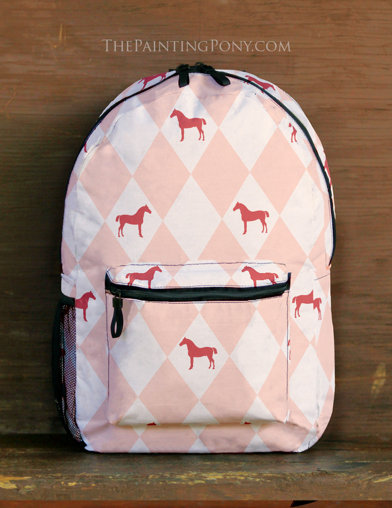 Equestrian Pattern Print Backpack main image 1
