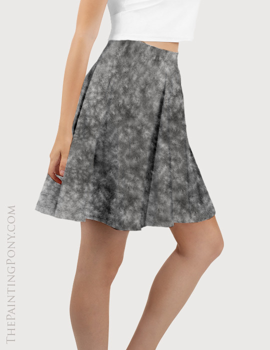 Classic Damask Horse Equestrian Flare Skirt The Painting Pony