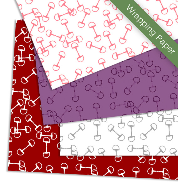 Horse Bits Equestrian Gift Wrapping Paper - The Painting Pony