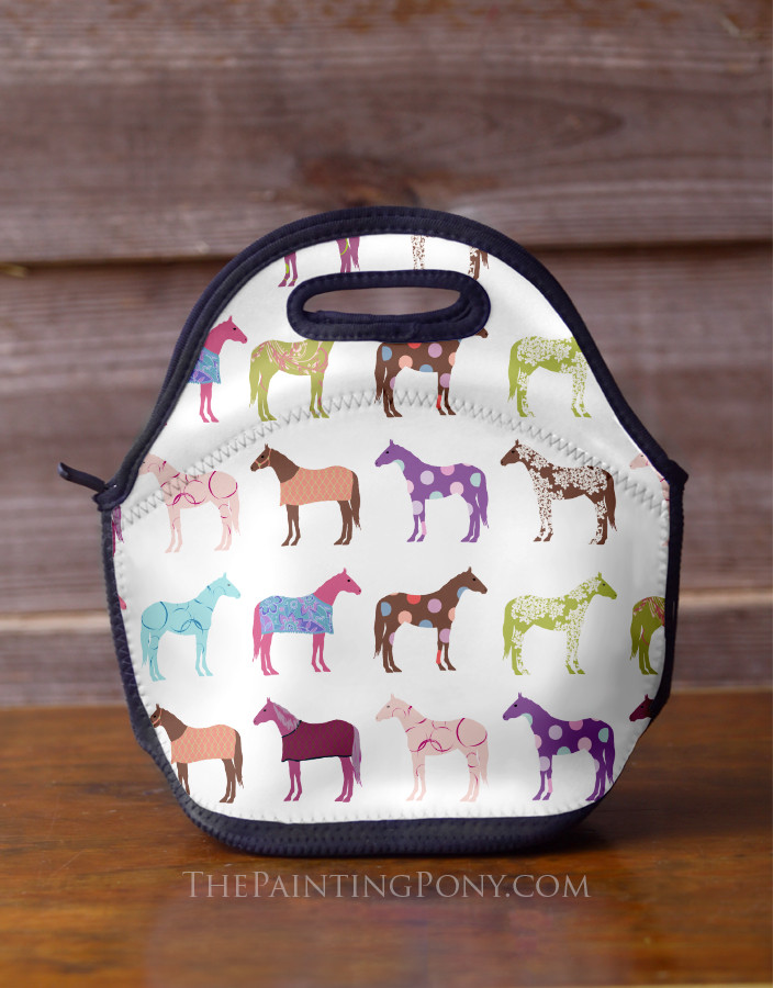 Fun Horse Pattern Equestrian Lunch Bag - The Painting Pony