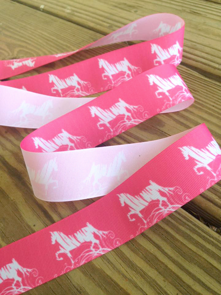 Hot Pink Saddlebred Horse Ribbon - The Painting Pony