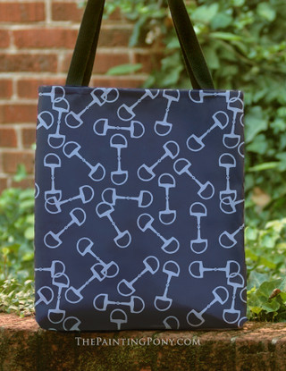 Equestrian Colorful Pattern Print Leather Tote Bag main image 0
