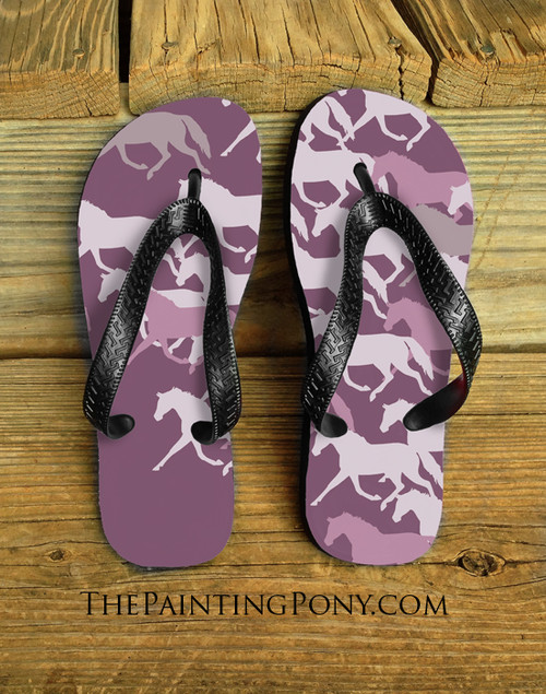 Horse Herd Equestrian Flip Flops