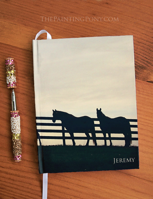 Country Horses at the Fence Hardbound Journal