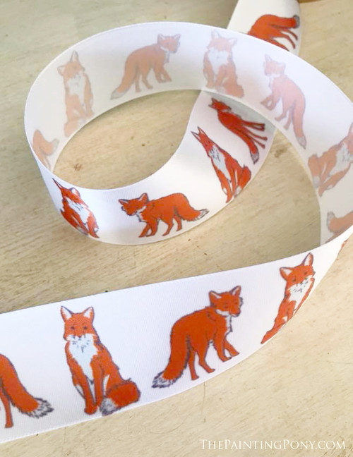 Cute Foxes Equestrian Ribbon 