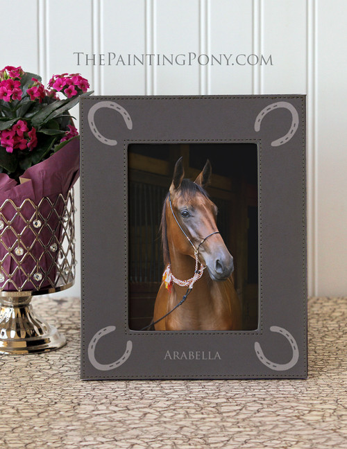 Personalized Horse Shoe Equestrian Photo Frame