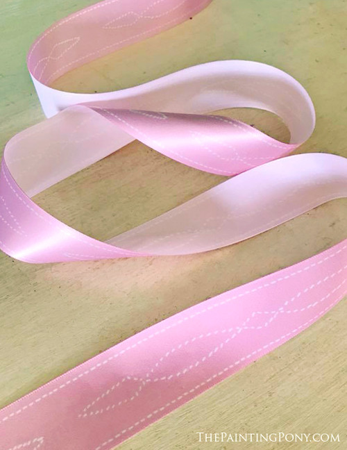 Pink Horse Bridle Pattern Equestrian Ribbon