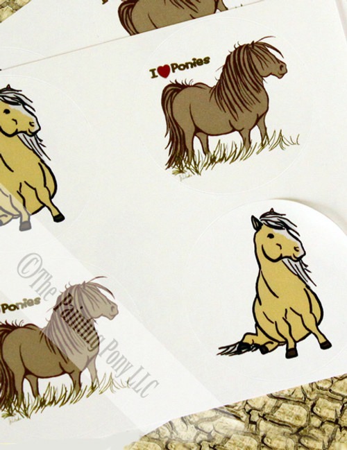 Cute Pony Cartoon Stickers