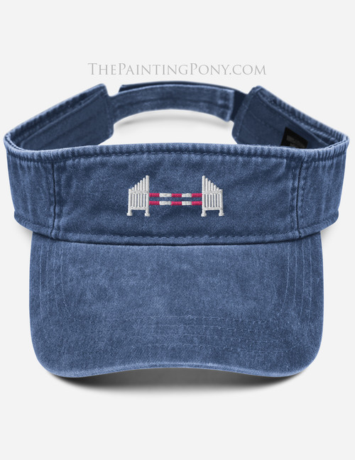 Horse Jump Equestrian Embroidered Visor