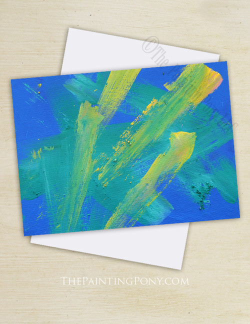 Abstract Horse Art "Painting 73 Wish Upon A Star" Note Cards