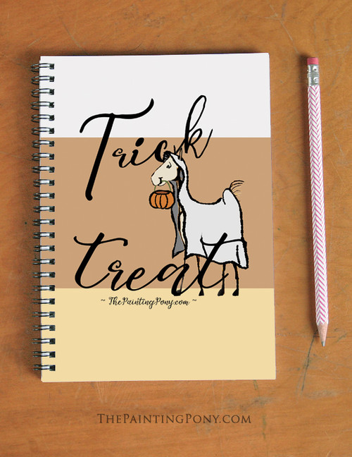 Trick Or Treat Halloween Horse Lover Spiral Notebook