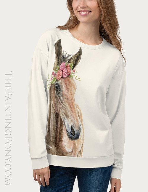 Bohemian Horse Head Equestrian Sweatshirt