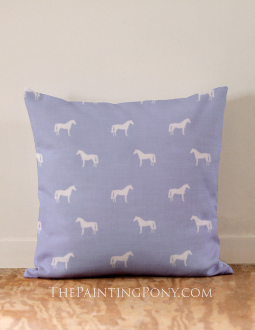 Horse Pattern Equestrian Throw Pillow