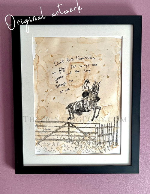 example of how it might look when framed and matted.